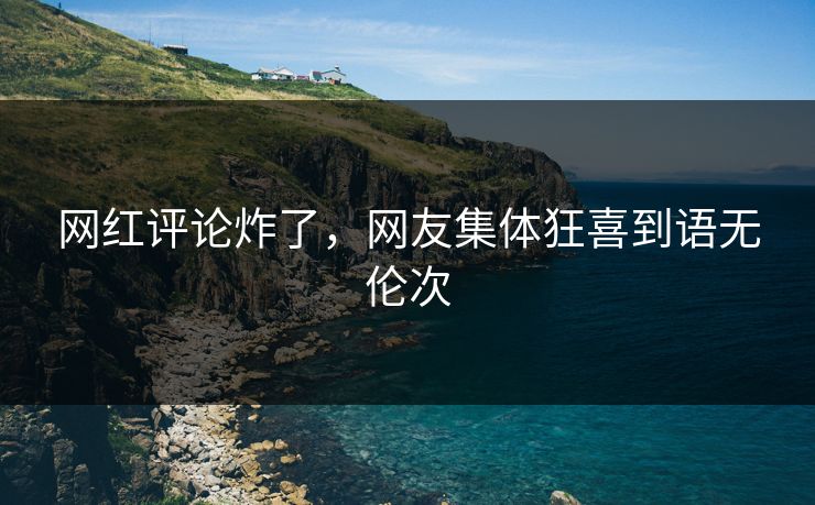 网红评论炸了，网友集体狂喜到语无伦次