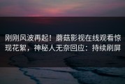 刚刚风波再起！蘑菇影视在线观看惊现花絮，神秘人无奈回应：持续刷屏