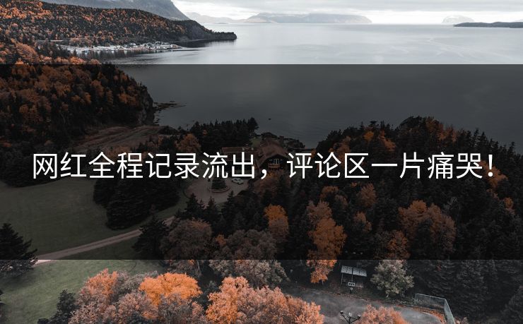 网红全程记录流出，评论区一片痛哭！